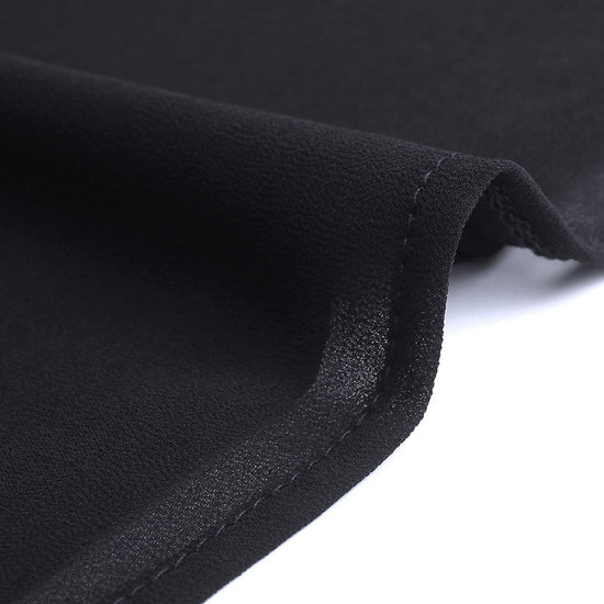 High Waist Slit Thin Loose Black Drape Trousers