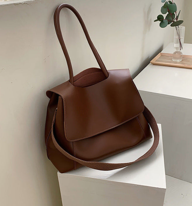 Retro Fashion Soft Leather Messenger Bag Tote