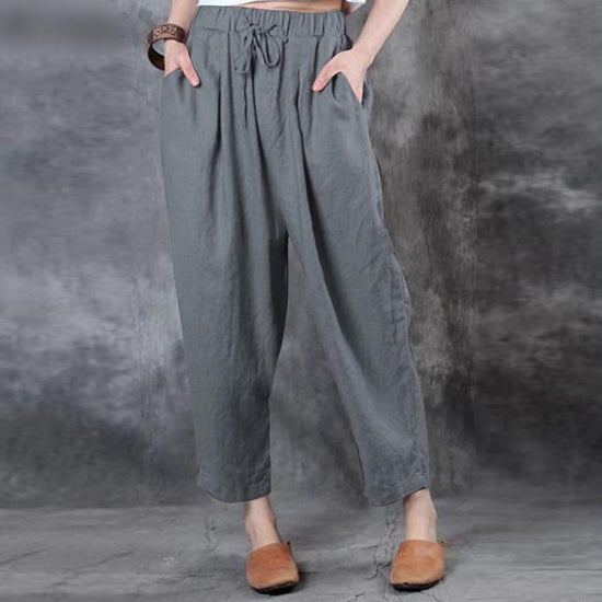 Casual Solid Color Plus Size Pants
