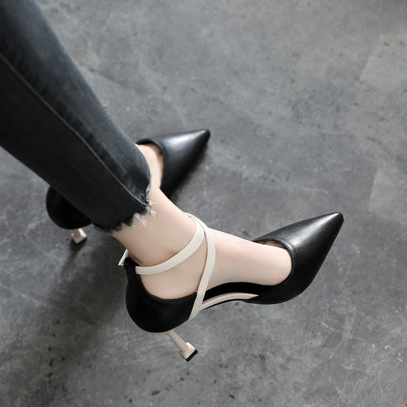 Spring And Autumn New Pointed Toe Stiletto High Heels Small Size