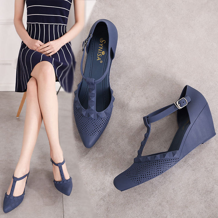 Women's Sandals Baotou Thick-soled Jelly Shoes Pointed Rain Boots