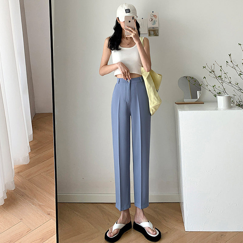 High Waist Drape Harlan Small Cigarette Pants