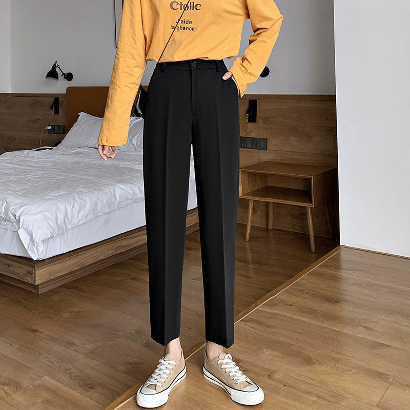 High Waist Drape Harlan Small Cigarette Pants