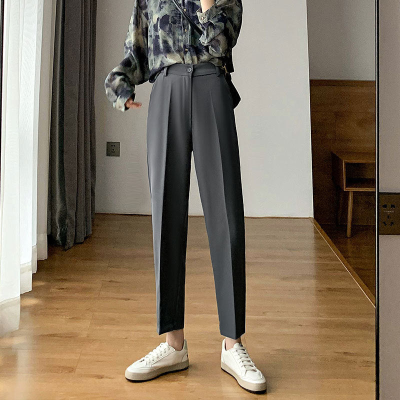 High Waist Drape Harlan Small Cigarette Pants