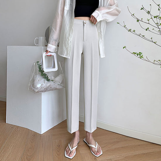 High Waist Drape Harlan Small Cigarette Pants