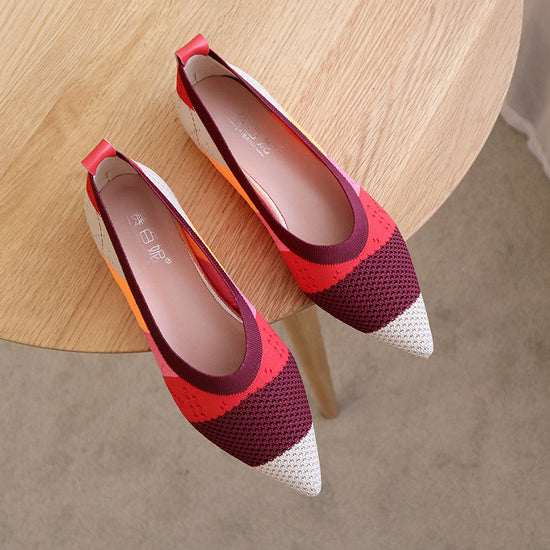 Pedal Shoes Pointed Flats for Women