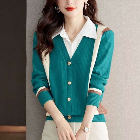 Women's Fashion Casual Multicolor Top Bottoming Shirt