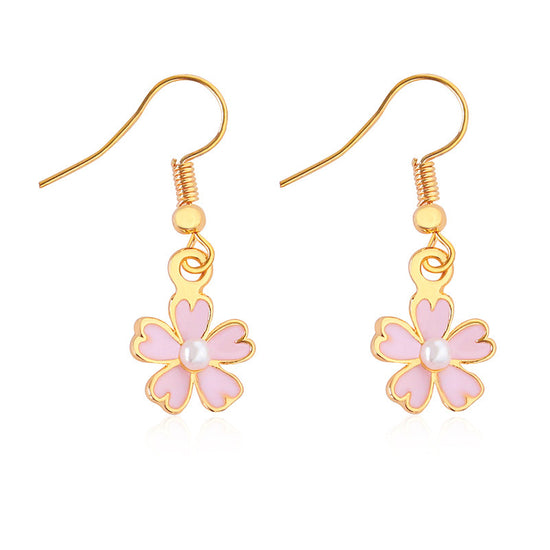Five-leaf Flower Without Pierced Ears Earring Ear Clip