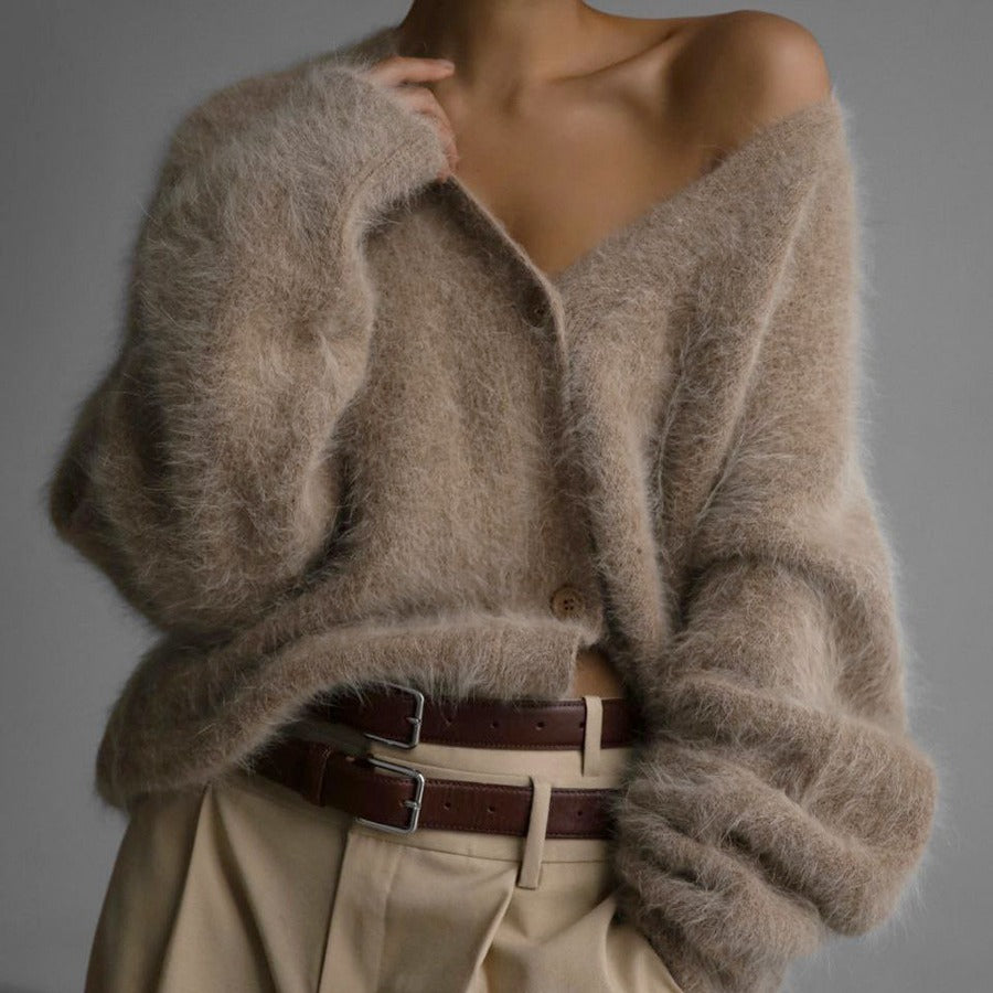 Loose V-neck Cardigan Fall Winter For Women