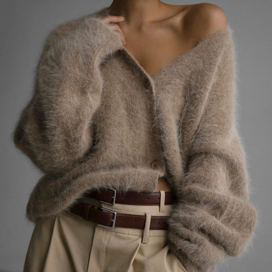 Loose V-neck Cardigan Fall Winter For Women