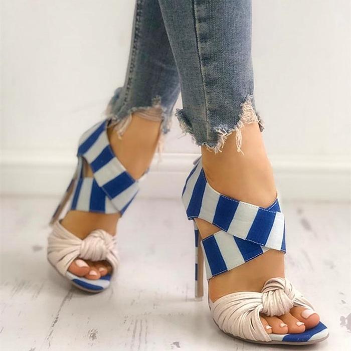 European and American style color matching stiletto shoes