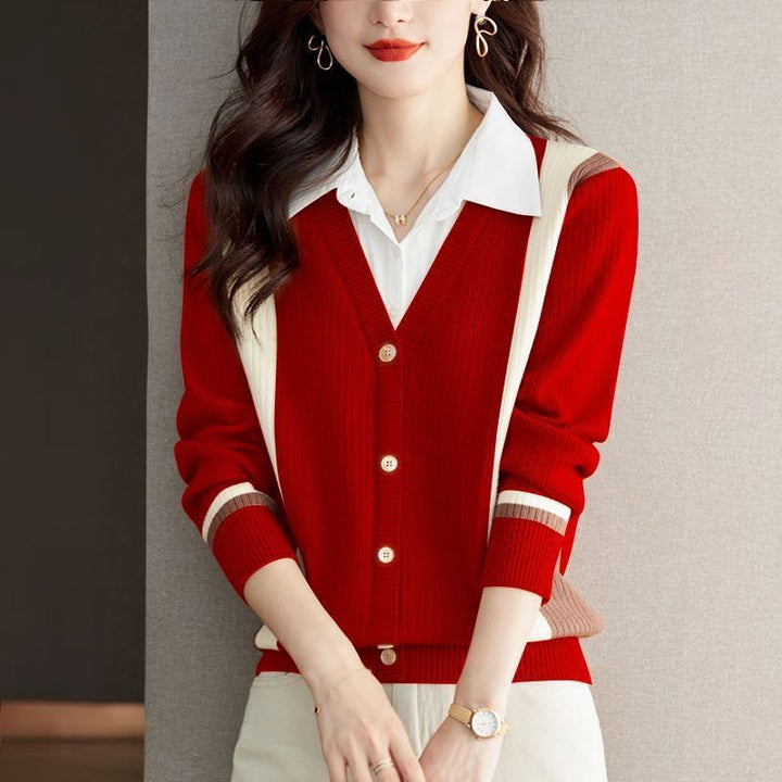 Women's Fashion Casual Multicolor Top Bottoming Shirt