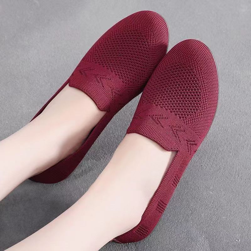 Women's Plus Size Round Toe Flat Bottom Casual Shoes