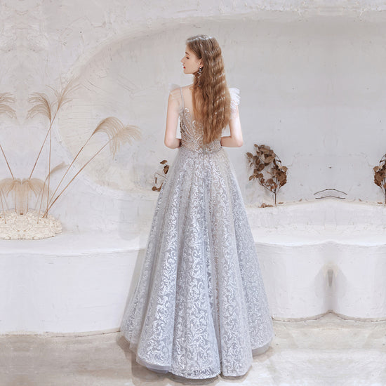 Spring High Gray Half High Sweet Standing Collar Thin Short Paragraph Mid-waist Slim Wedding Dresses Evening Dress
