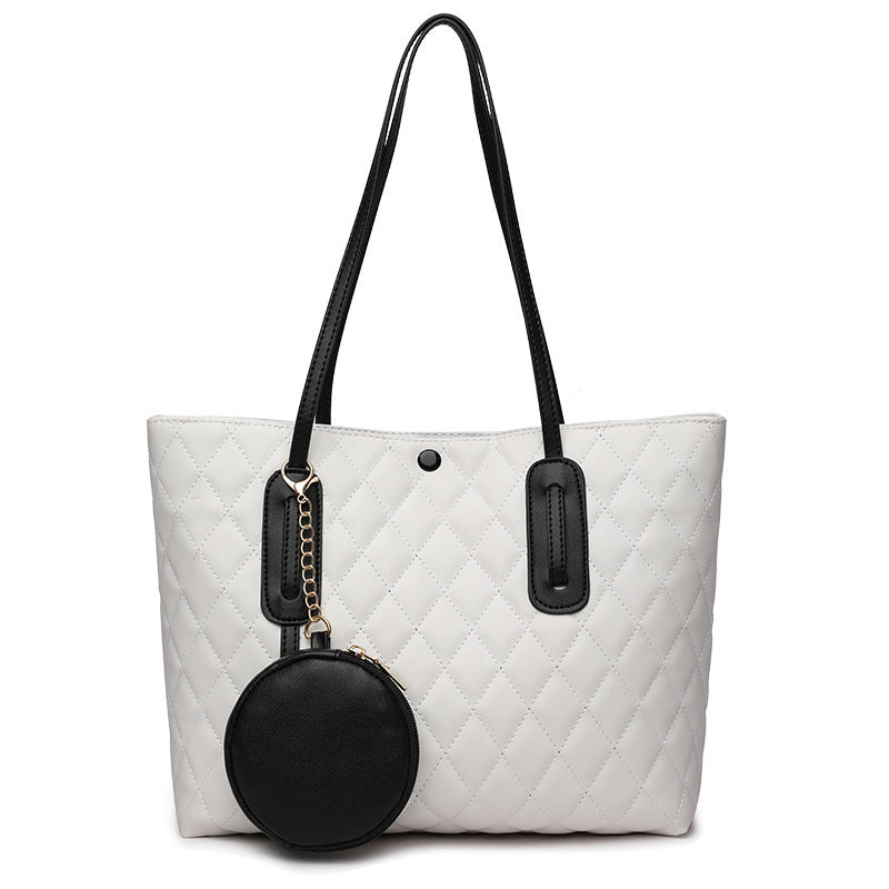 One shoulder high capacity tote bag