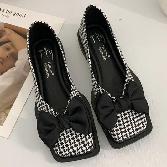 French Minority Bow Flat Shoes