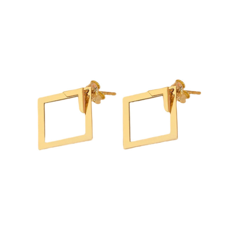 Women's Simple European And American Style Square Geometric Earrings