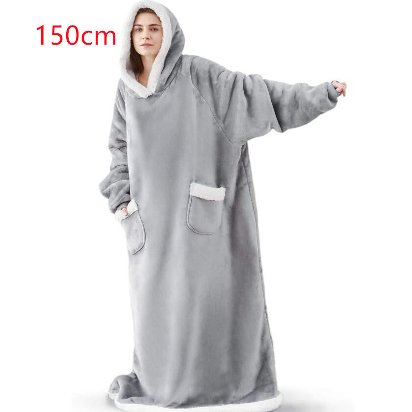 Winter TV Hoodie Blanket Winter Warm Home Clothes Women Men