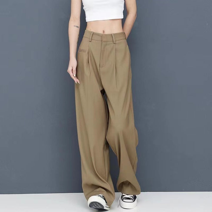 Design Drape Wide-leg Casual Pants Straight-leg Pants