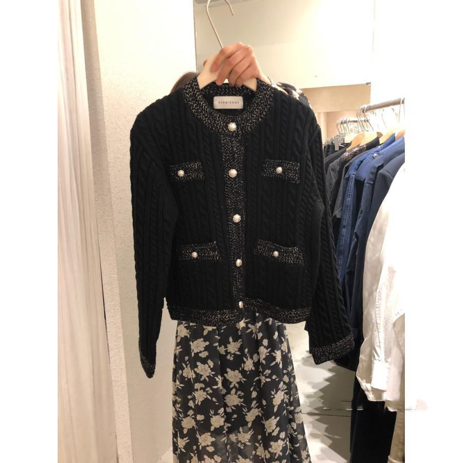 Twist Cardigan Knit Sweater Outer Wear Autumn And Winter Sweater Women