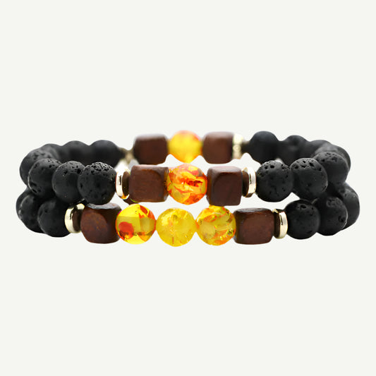 New jewelry bracelet lava volcanic stone tiger's eye bracelet