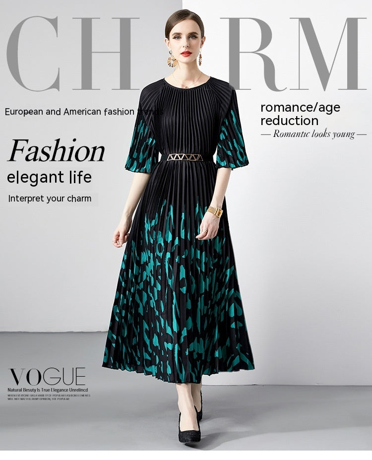 55 M Oversized Skirt Organ Pleated Dress