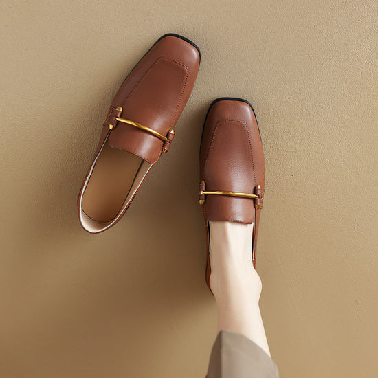 Spring New Thick With Square Head Deep Mouth Four Seasons Single Shoes Female