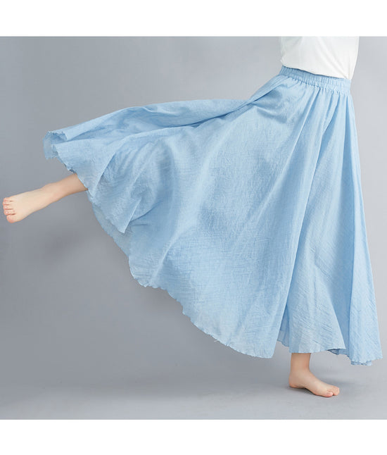 Lady Literature Plus Size Cotton And Linen Skirt