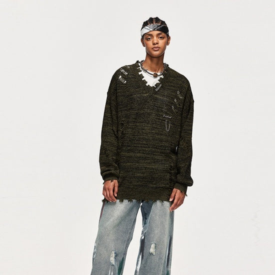 Unisex High Street Ripped Sweater
