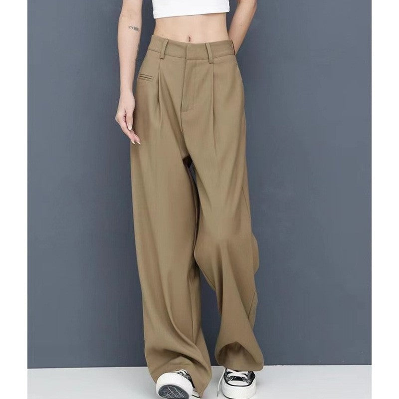 Design Drape Wide-leg Casual Pants Straight-leg Pants