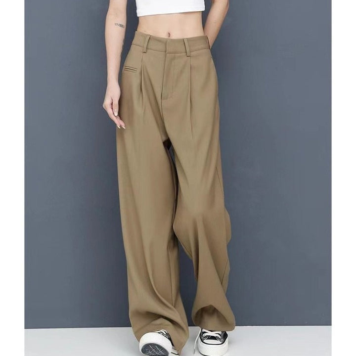 Design Drape Wide-leg Casual Pants Straight-leg Pants