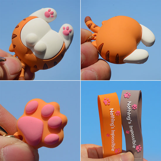 Cartoon Cat Butt Keychain Car Key Chain Bag Pendant
