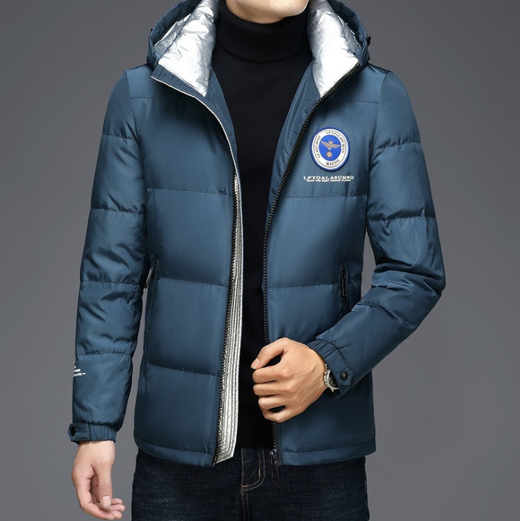 New Winter Hooded Warm and Cold Proof Down Jacket for Middle-aged and Young Men