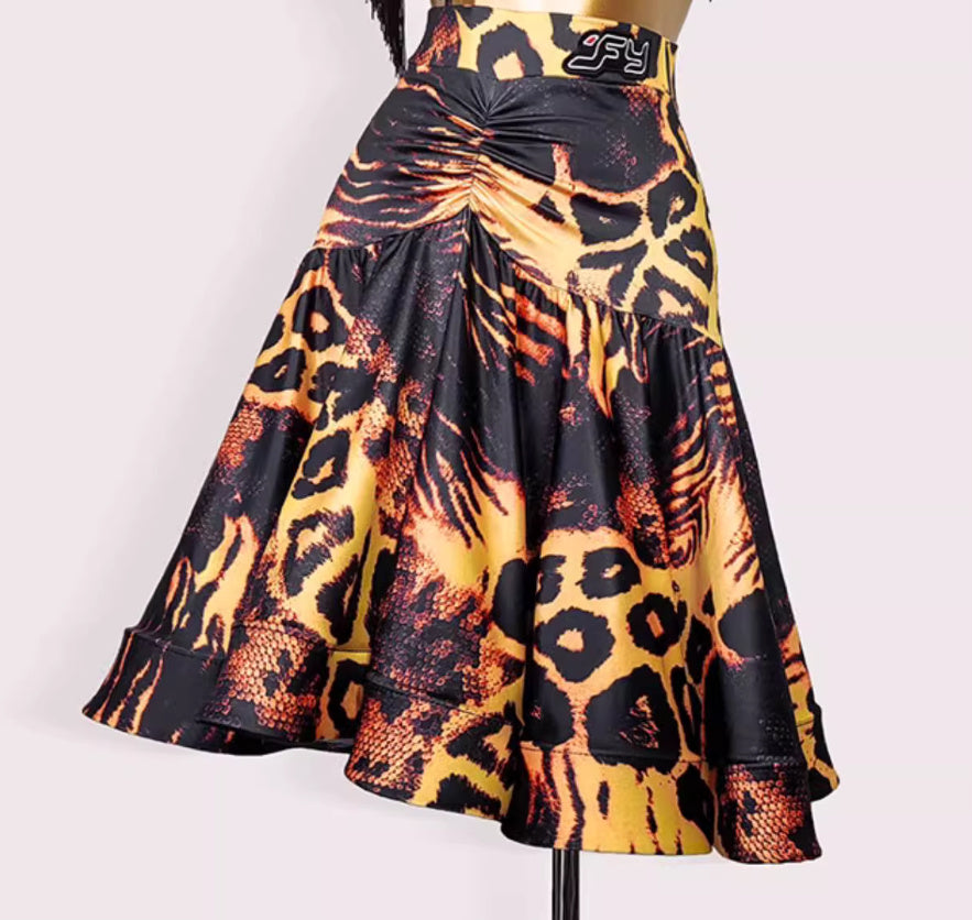 Women's Latin Dance Training Dress Skirt