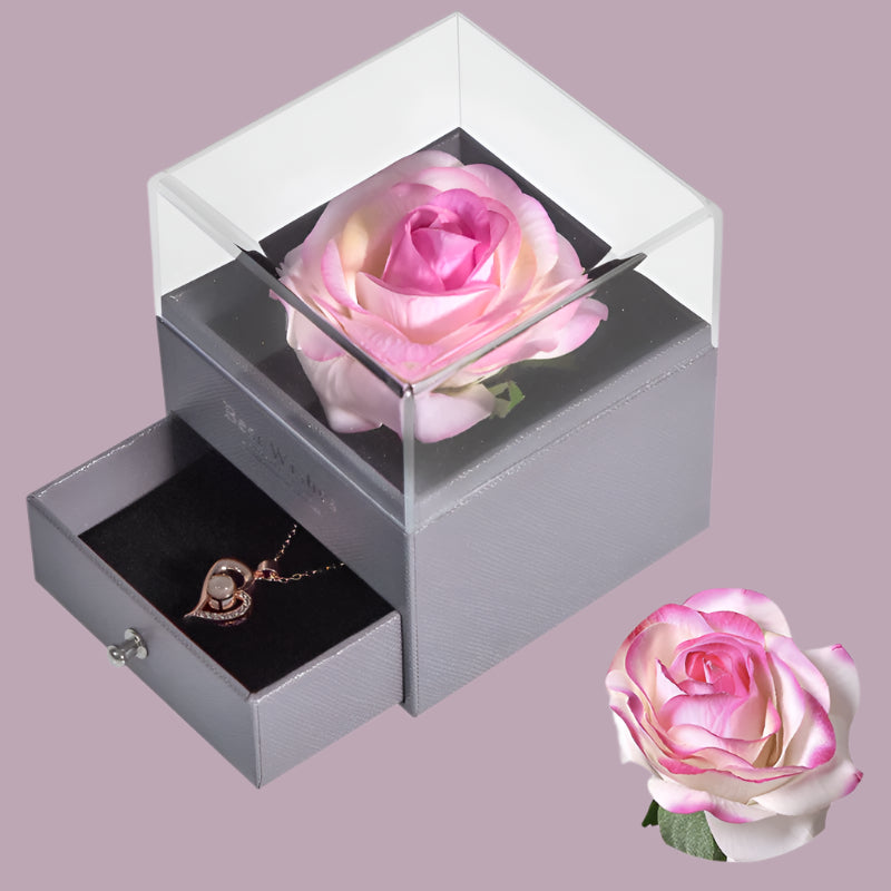 Jewelry Box Preserved Flower Rose Necklace Box