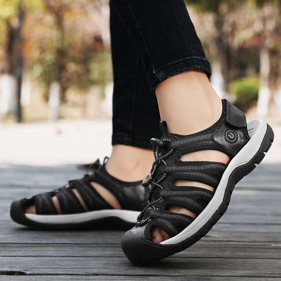 Women's Toe Box Sandals Plus Size Casual Beach Shoes