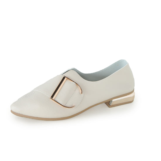 Shallow mouth small shoes flat bottom shallow shoes single shoes British wind small shoes
