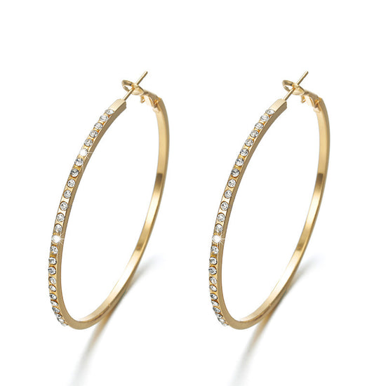 New Korean fashion earrings Simple personality hollow earrings ring ring earrings earrings