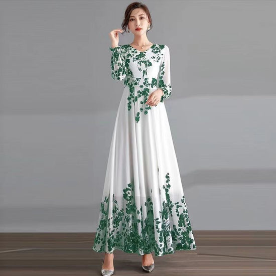 Fashion Ink Painting Chiffon Dress Women