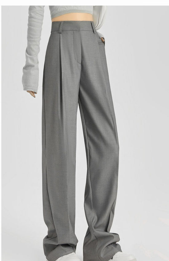 Design Drape Wide-leg Casual Pants Straight-leg Pants