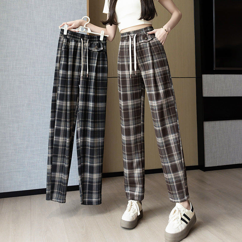 Leisure Harem Pants High Waist Elastic Stretch