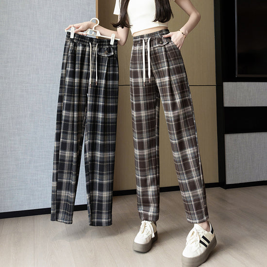 Leisure Harem Pants High Waist Elastic Stretch