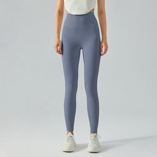Nude Feel High Waist Belly Contracting Yoga Pants Double-sided Brushed Fitness
