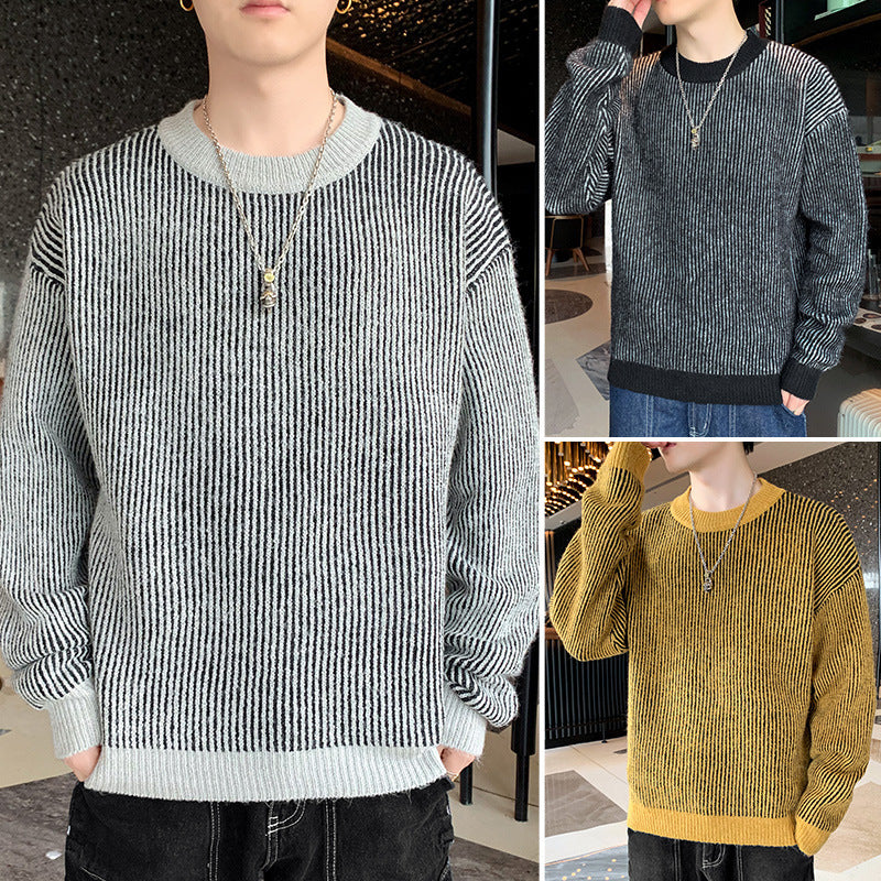 Sweater Men's Loose Round Neck Pullover Sweater