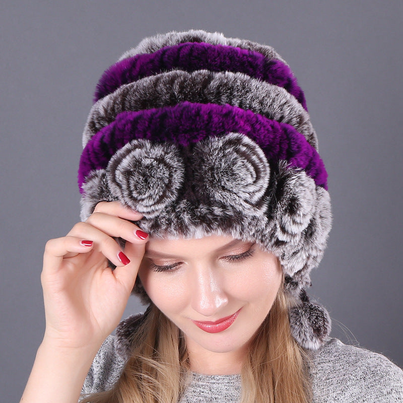 Warm And Thick Earmuffs Knitted Woolen Hats