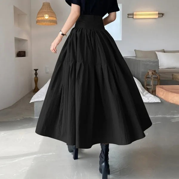 Women's Elastic Waist Fashion Pleated Loose Dress