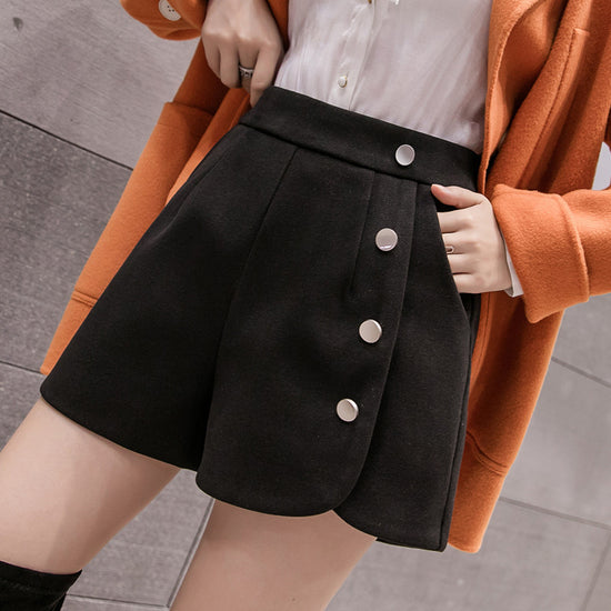 High waist was thin all-match shorts