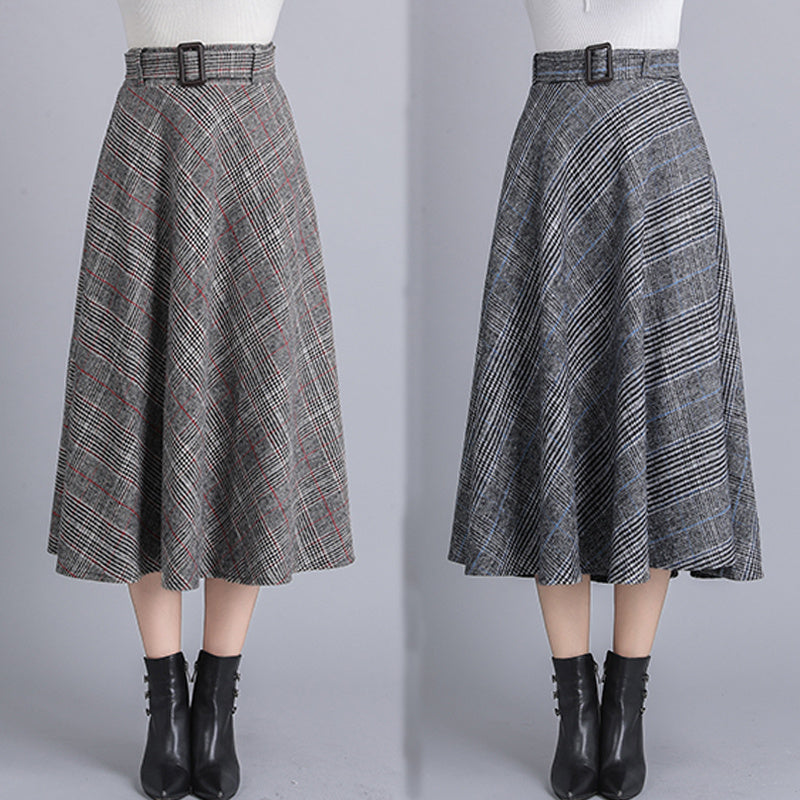 Ladies retro woolen skirt