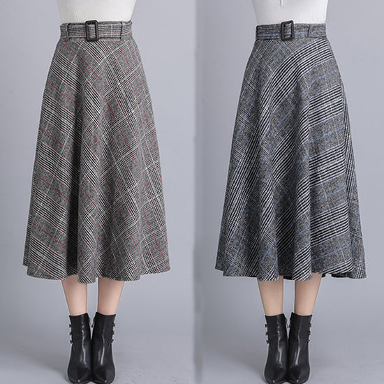 Ladies retro woolen skirt