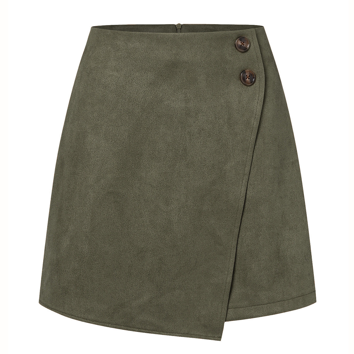 Women's Autumn And Winter Suede Irregular Skirt